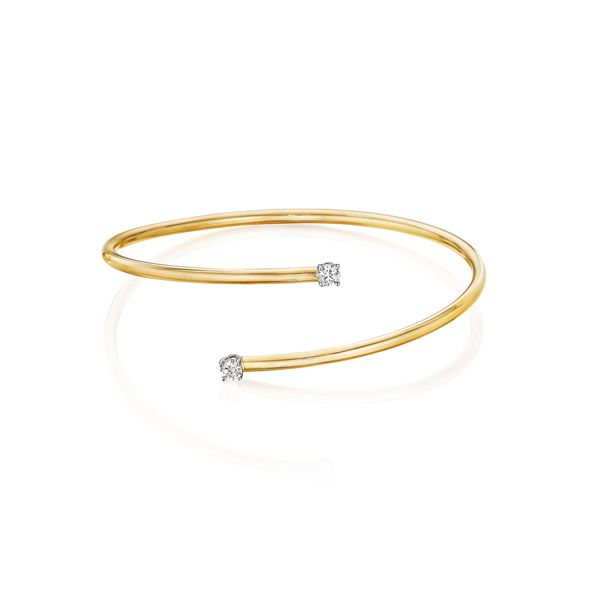 Lady's 18K Yellow Gold Bracelet w/2 Diamonds Orin Jewelers Northville, MI