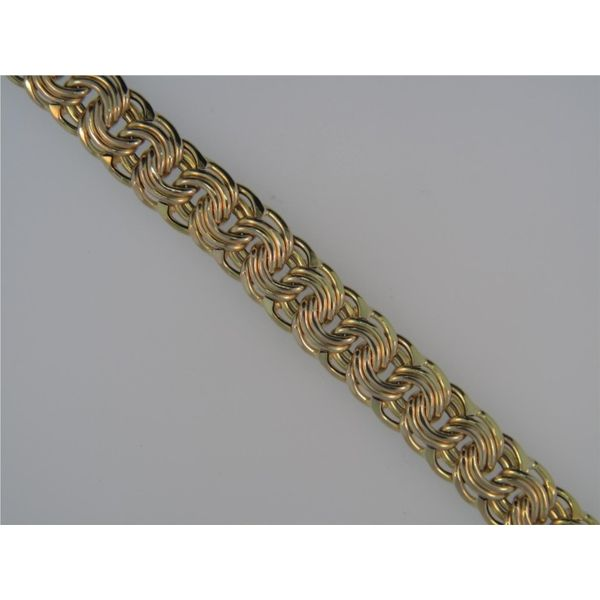 ESTATE - Lady's 14K Yellow Gold 8mm Hollow Mesh Bracelet Orin Jewelers Northville, MI