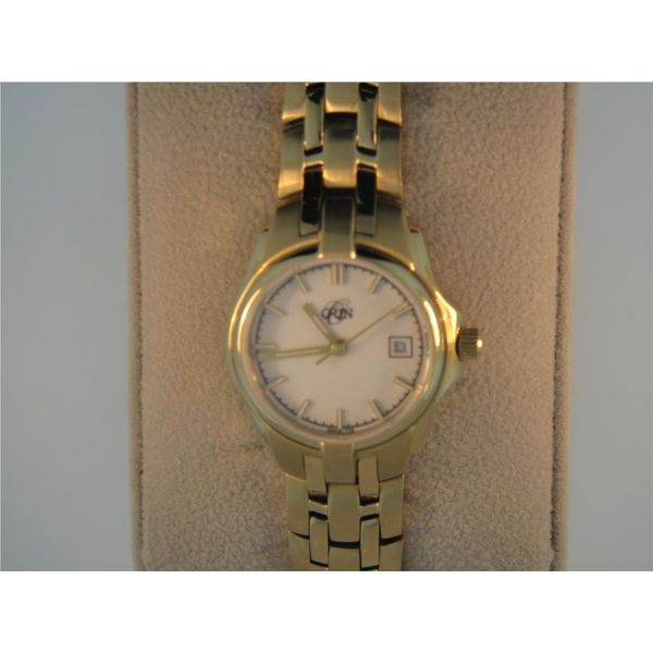 Lady's Orin Watch White Dial Yellow Band Orin Jewelers Northville, MI