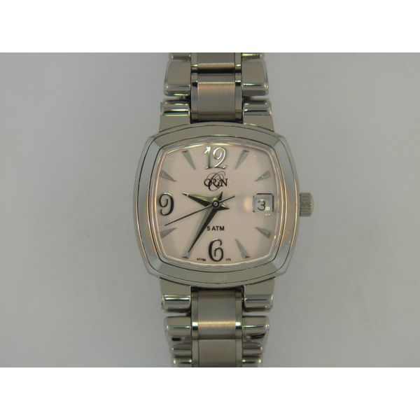 Lady's Stainless Steel ORIN Watch w/White Dial Orin Jewelers Northville, MI