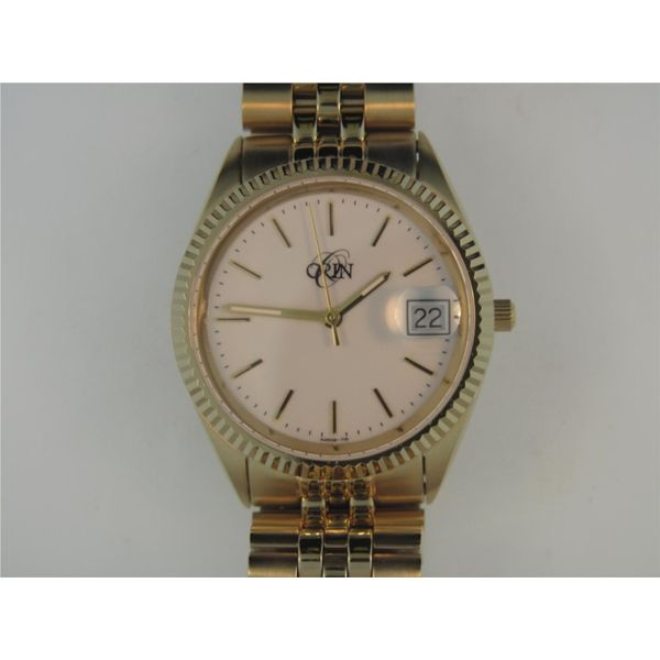 Gent's ORIN Yellow Stainless Steel Watch w/White Dial Orin Jewelers Northville, MI