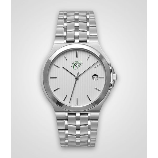 Stainless Steel ORIN Watch With White Dial Orin Jewelers Northville, MI
