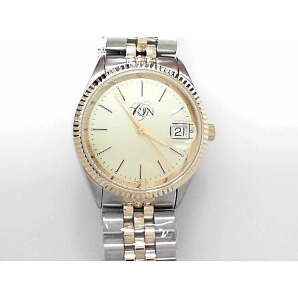 Gent's Stainless Steel Two Tone ORIN Dress Watch, Yellow Dial Orin Jewelers Northville, MI