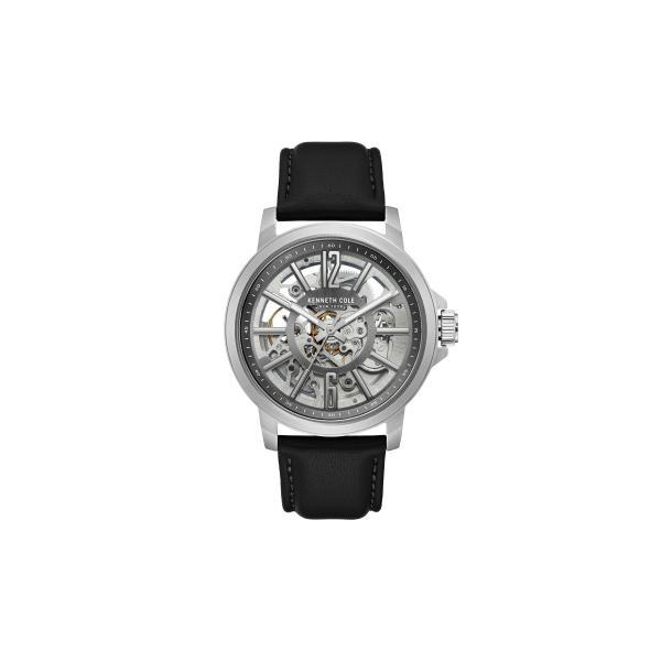 Mens Kenneth Cole Automatic Watch With Skeleton Dial, Black Strap Orin Jewelers Northville, MI