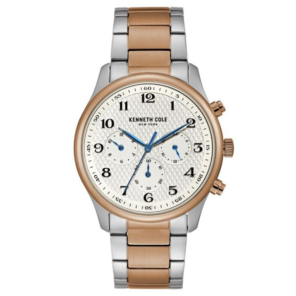 Men's Kenneth Cole Quartz Watch With Silver Dial And Two Tone Band Orin Jewelers Northville, MI
