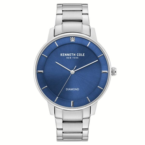 Men's Kenneth Cole Silver  Watch With Blue Dial Orin Jewelers Northville, MI