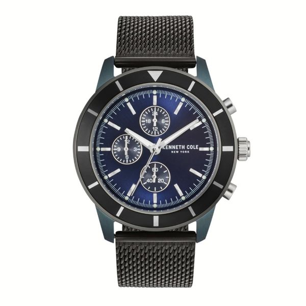 Men's Kenneth Cole Watch With Blue Dial & Black Mesh Bracelet Orin Jewelers Northville, MI