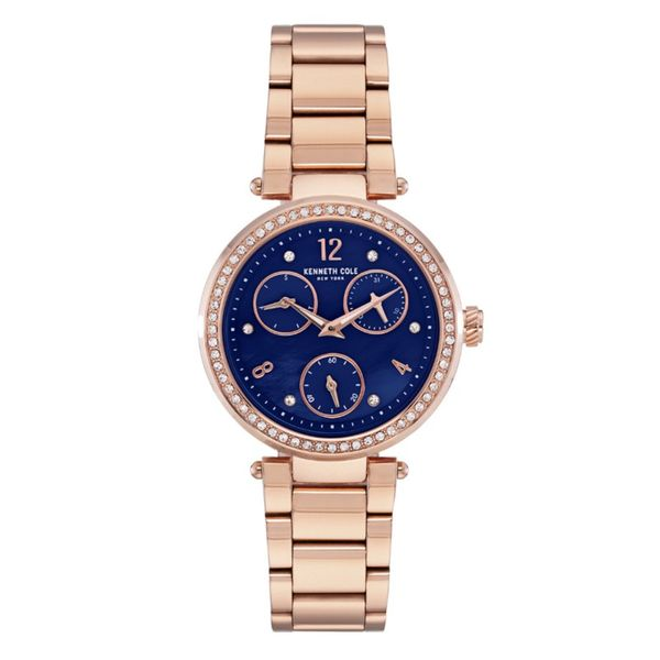 Lady's Kenneth Cole Rose Tone Watch With Dark MOP Dial, Orin Jewelers Northville, MI