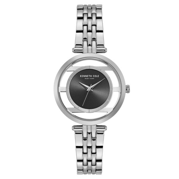Lady's Kenneth Cole Silver Watch With Black Dial Orin Jewelers Northville, MI