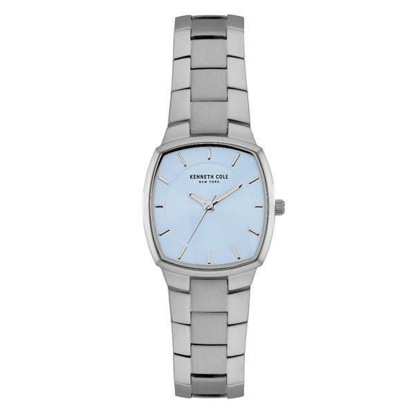 Lady's Kenneth Cole Silver Watch With Blue Light Dial Orin Jewelers Northville, MI