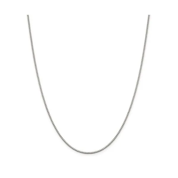 Sterling Silver Rhodium-Plated 1.4mm Box Chain Orin Jewelers Northville, MI