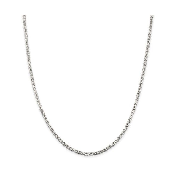Sterling Silver Byzantine Chain, Length 18
