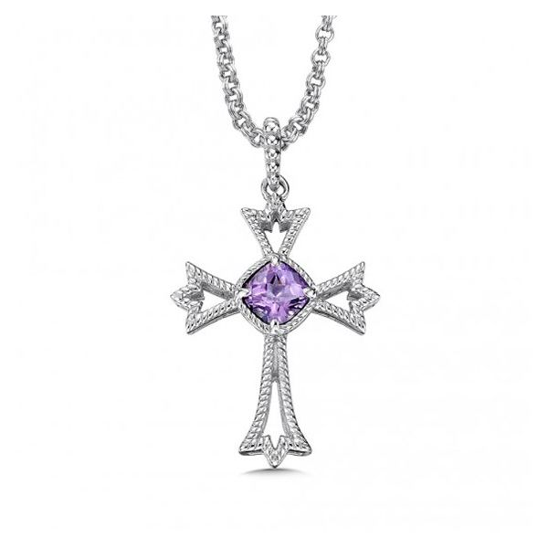 Lady's SS Amethyst Cross Pendant Orin Jewelers Northville, MI