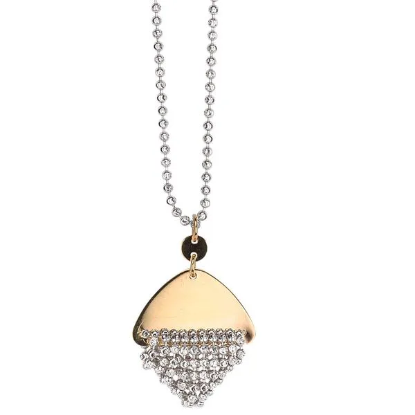 Lady's Sterling Silver & Yellow Gold Plated Chandelier Pendant Orin Jewelers Northville, MI