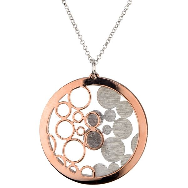 Lady's Sterling Silver & Rose Gold Plated Bubbles Galore Pendant Orin Jewelers Northville, MI