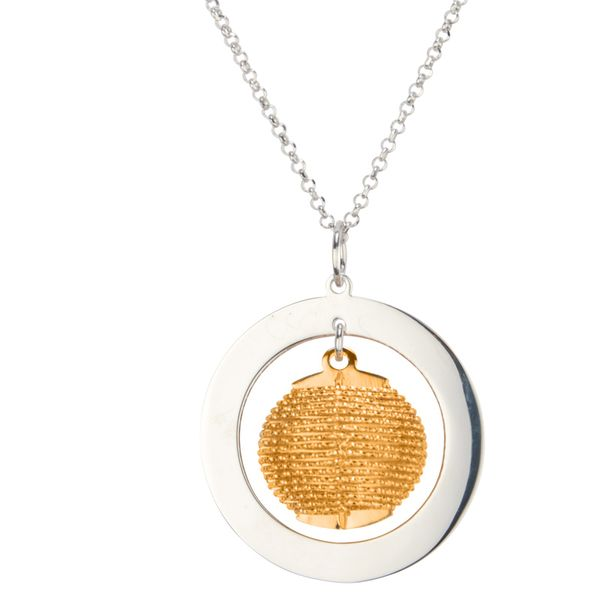 Lady's SS & Yellow Gold Plated Solar Wrap Necklace Orin Jewelers Northville, MI