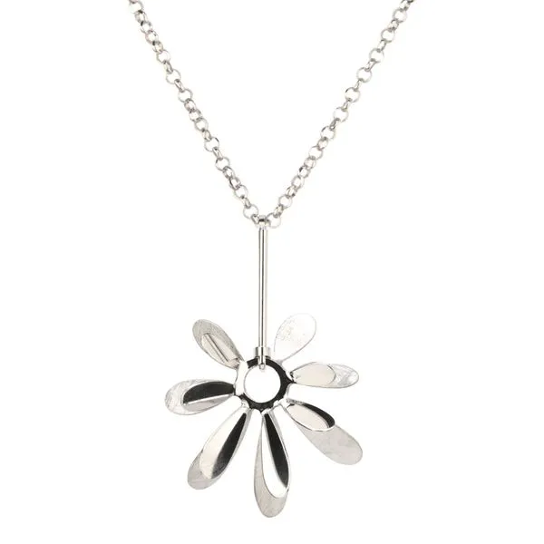 Lady's Sterling Silver Atomic Flower Pendant Orin Jewelers Northville, MI