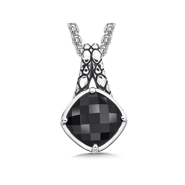 Lady's SS Black Onyx Pendant Orin Jewelers Northville, MI