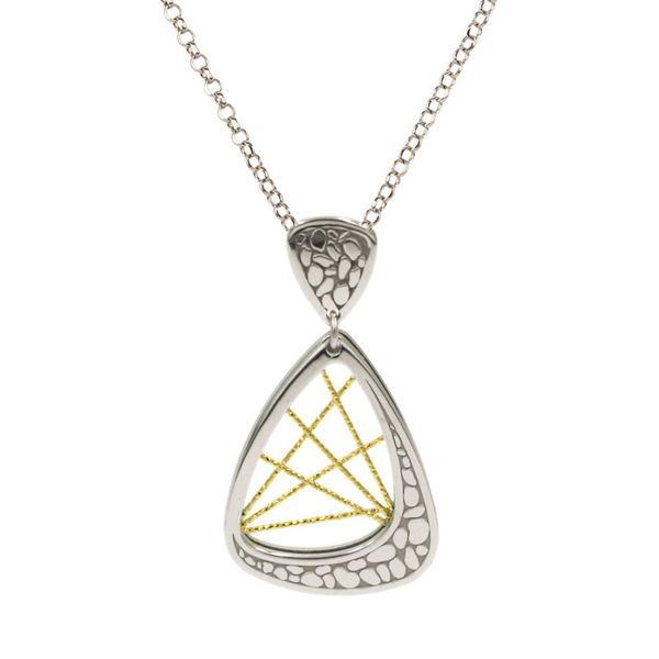 Lady's Sterling Silver & Yellow Gold Plated Pendant Orin Jewelers Northville, MI