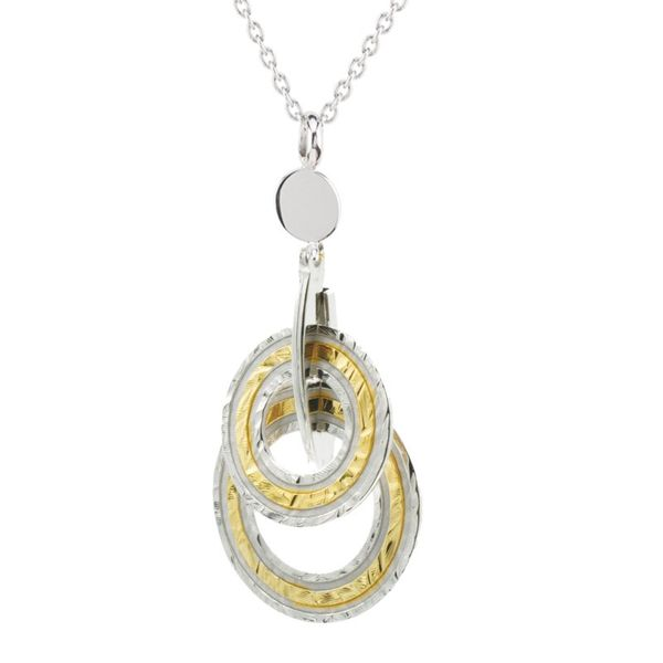 Lady's Sterling Silver & Yellow Gold Plated Pendant Orin Jewelers Northville, MI