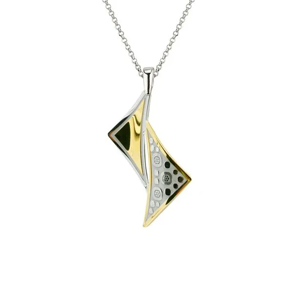 Lady's Sterling Silver & Yellow Gold Plated Pendant Orin Jewelers Northville, MI