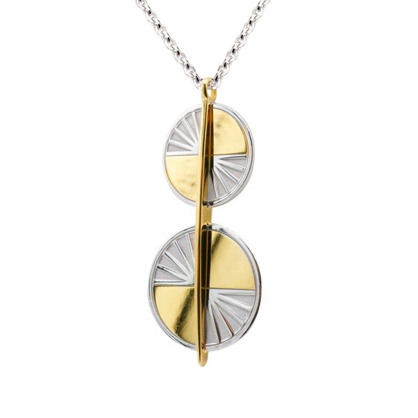 Lady's Sterling Silver & Yellow Gold Plated Pendant Orin Jewelers Northville, MI