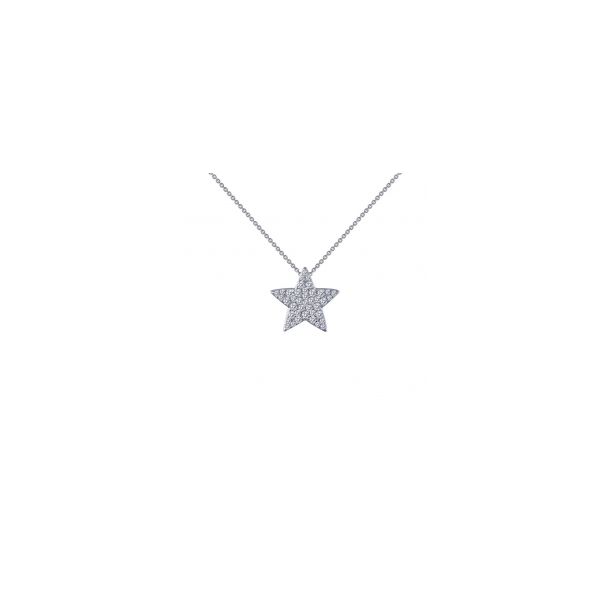 Lady's Sterling Silver With Rhodium Plating Star Pendant With CZs Orin Jewelers Northville, MI