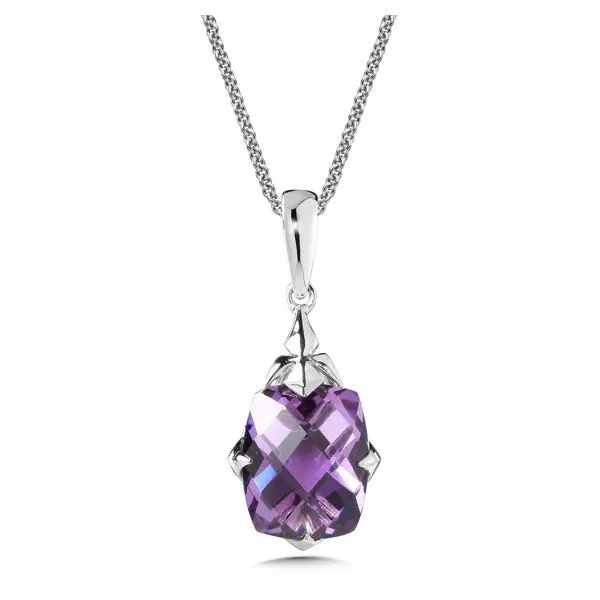 Lady's Sterling Silver Amethyst Pendant Orin Jewelers Northville, MI