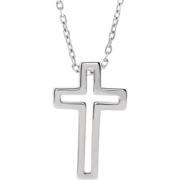 Sterling Silver Open Cross Necklace Orin Jewelers Northville, MI