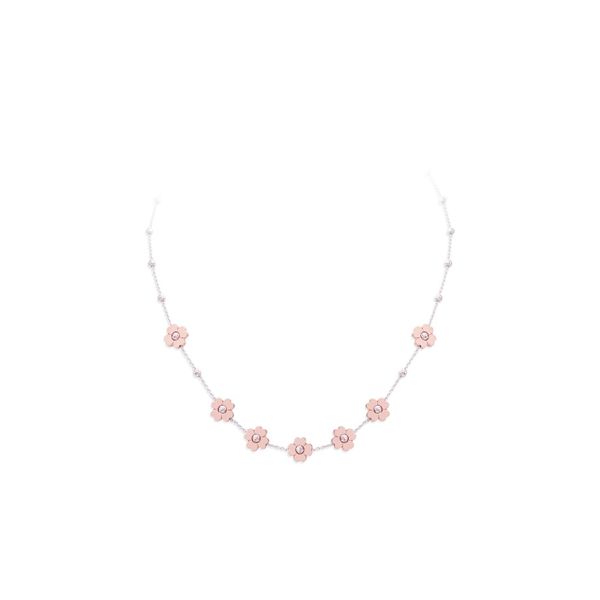 Lady's Sterling Silver Rose Gold & Platinum Plated 4 Cuori Necklace Orin Jewelers Northville, MI