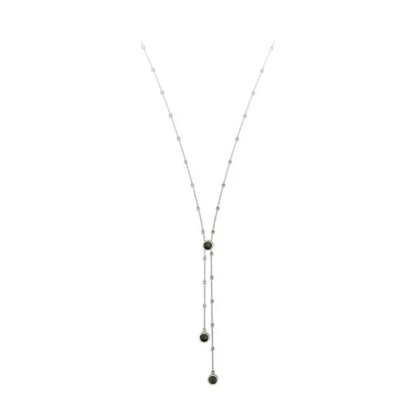 Lady's Sterling Silver Platinum Plated Aurora Verde Y Necklace Orin Jewelers Northville, MI