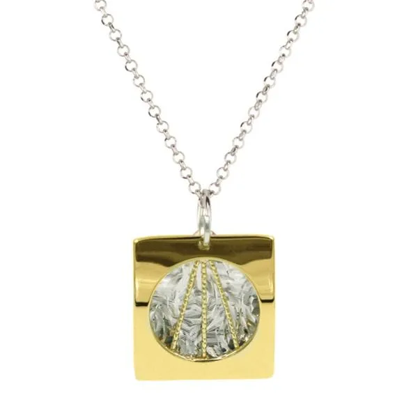 Sterling Silver & Yellow Gold Plated Pendant Orin Jewelers Northville, MI