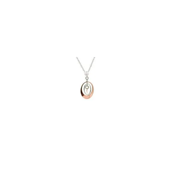 Sterling Silver & Rose Gold Plated Necklace Orin Jewelers Northville, MI