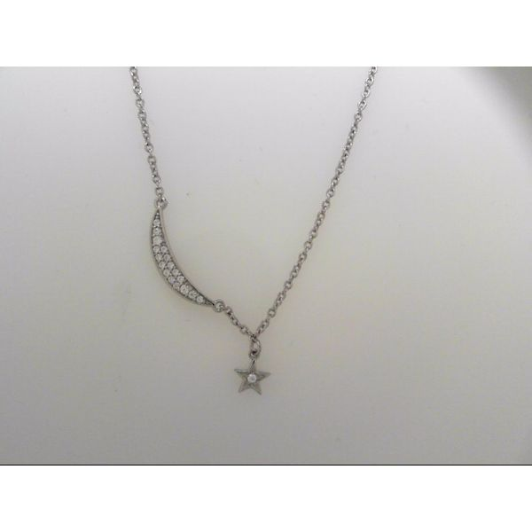 Lady's Sterling Silver Round Starry Night Necklace Orin Jewelers Northville, MI