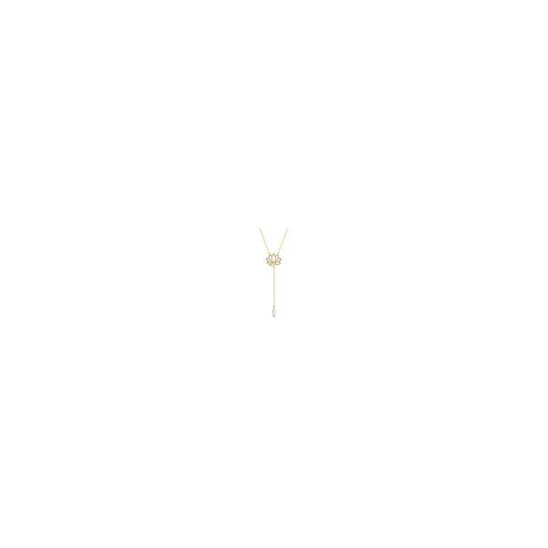 Swarovski Symbolic Lotus Necklace, White, Gold-tone plated Orin Jewelers Northville, MI