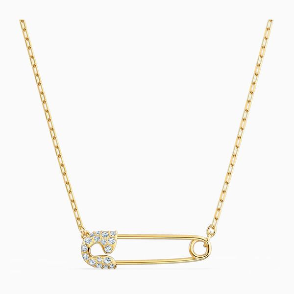 Swarovski So Cool Pin Necklace, White, Gold-tone plated Orin Jewelers Northville, MI