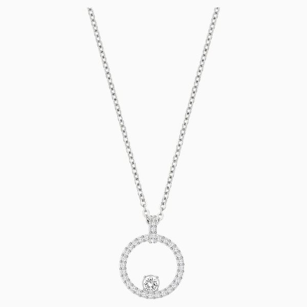 Swarovski Creativity Circle Pendant, White, Rhodium Plated Orin Jewelers Northville, MI