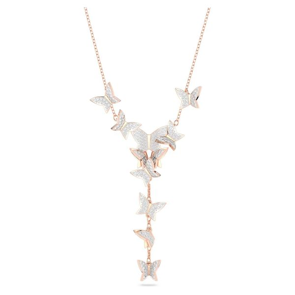 Swarovski Lilia Y Necklace, Butterfly, Rose-Gold Tone Plated Orin Jewelers Northville, MI