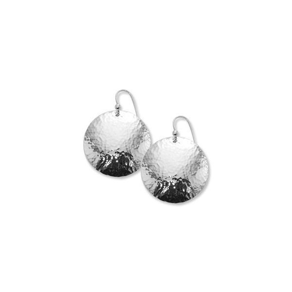 Lady's SS Hammered Disc Earrings Orin Jewelers Northville, MI