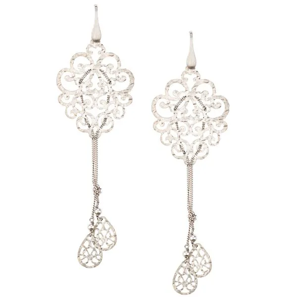 Lady's Sterling Silver Scroll Earrings Orin Jewelers Northville, MI