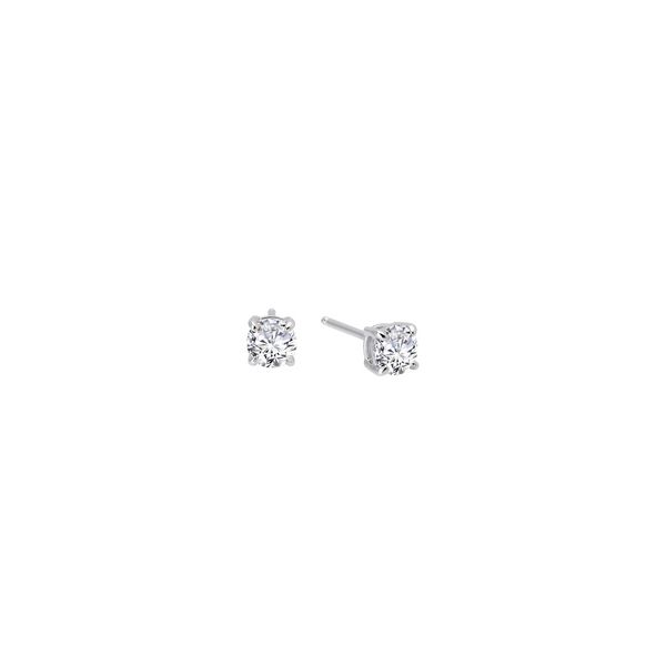 Sterling Silver Earrings With Round Cubic Zirconiums Orin Jewelers Northville, MI