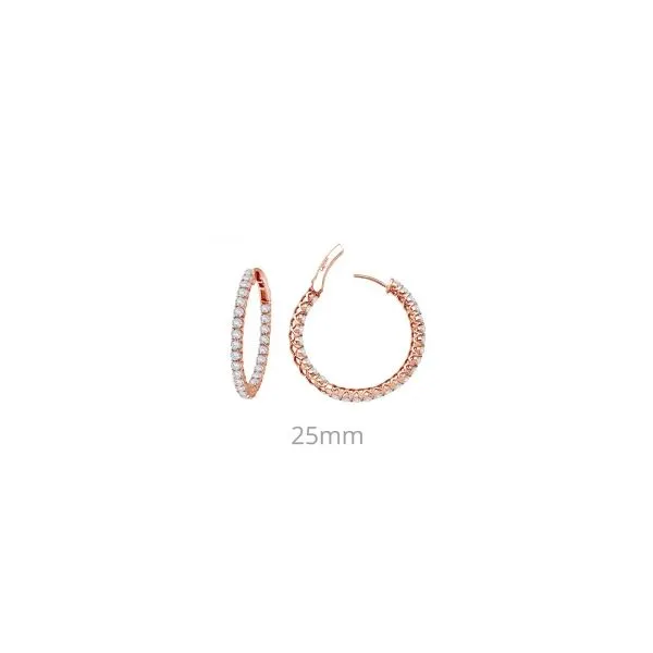 Ladies Rose Gold Plate Over Sterling SIlver 