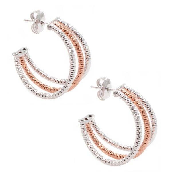 Three Row Hoop Earrings By Frederic Duclos Orin Jewelers Northville, MI