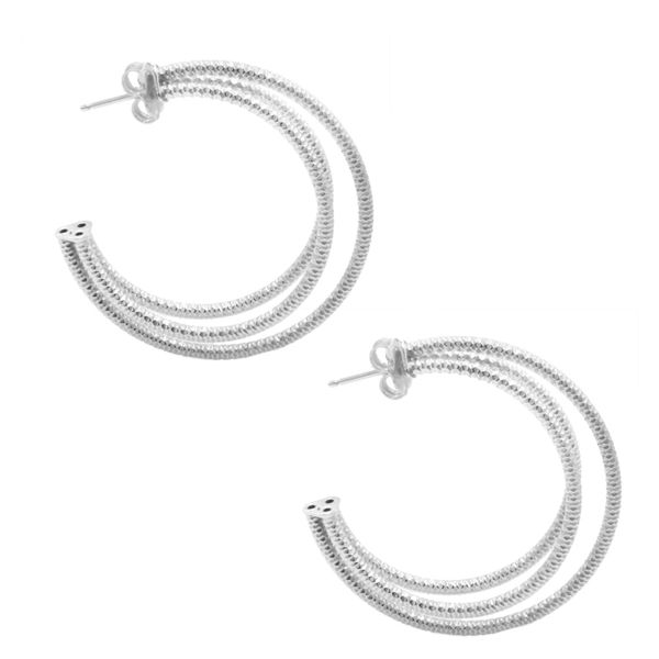 Large Three Row Hoop Earrings By Frederic Duclos Orin Jewelers Northville, MI