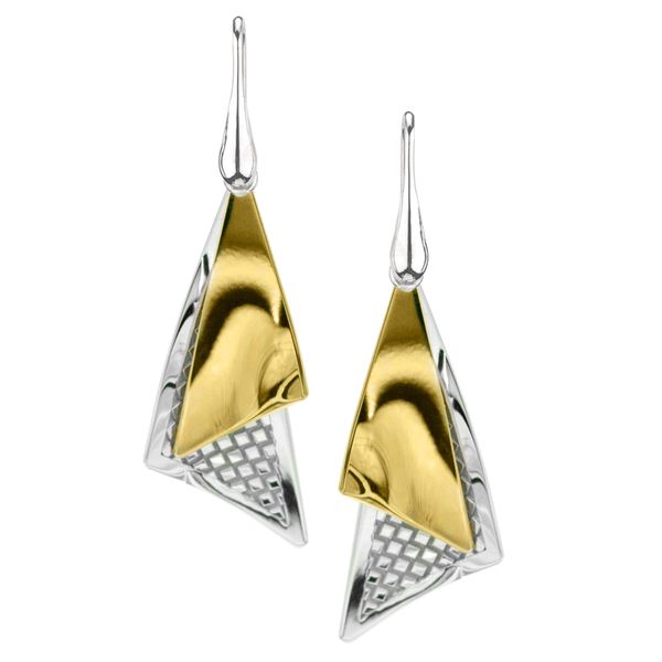 Textured Oragami Earrings By Frederic Duclos Orin Jewelers Northville, MI