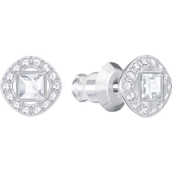 Swarovski Angelic Square Pierced Earrings, White Orin Jewelers Northville, MI