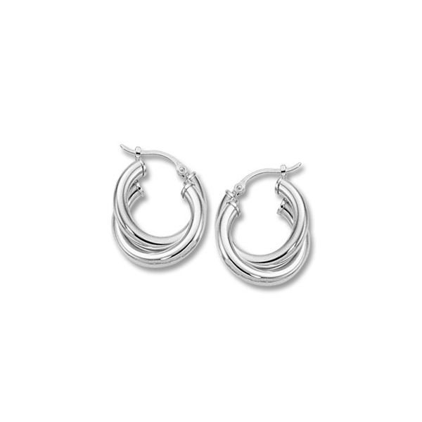 Sterling Silver Small Double Twisted Hoop Earrings Orin Jewelers Northville, MI