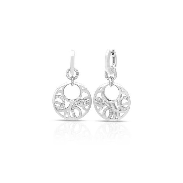 Lady's Sterling Silver Celestia Earrings With White CZs Orin Jewelers Northville, MI