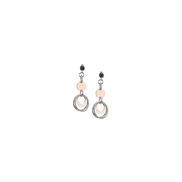 Sterling Silver Rose Gold Plated Earrings Orin Jewelers Northville, MI