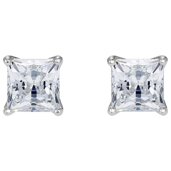 Swarovski Attract Pierced Earrings, White, Rhodium plated Orin Jewelers Northville, MI